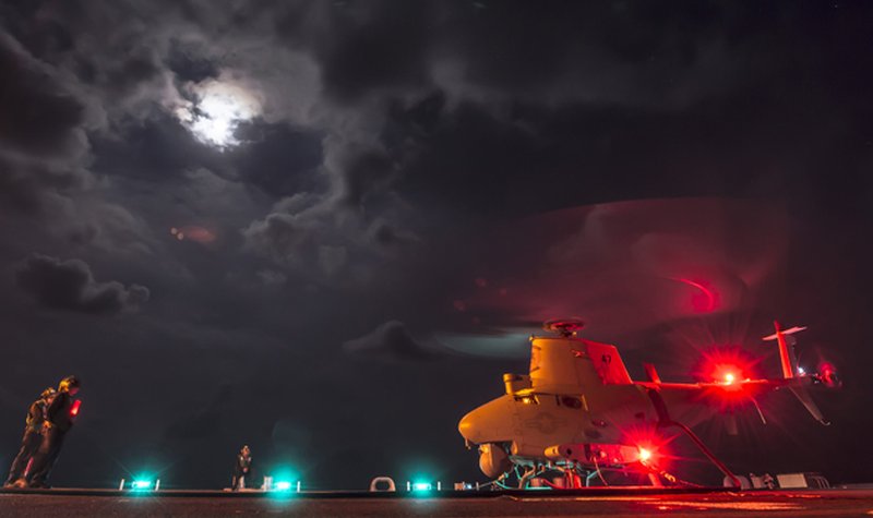 MQ-8B laser designates for Seahawk 