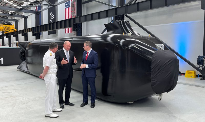 Anduril Australia shows first Ghost Shark for RAN at factory opening