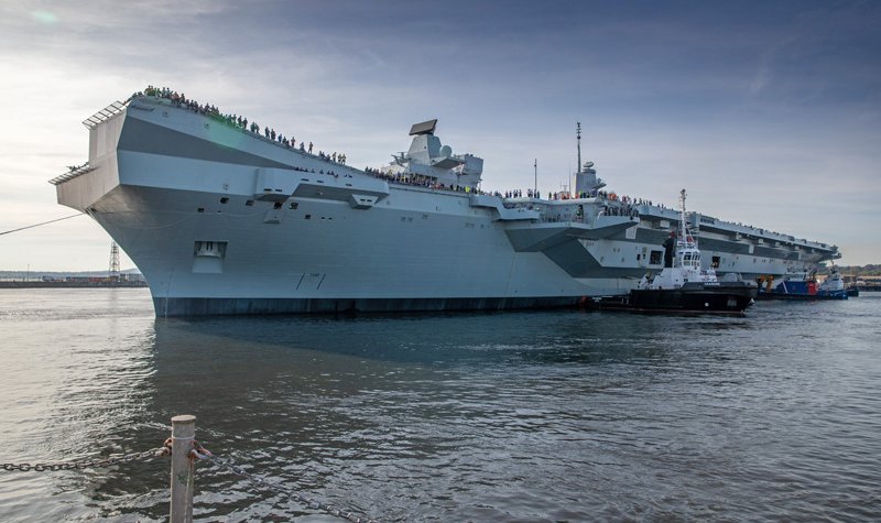 Prince of Wales sails for initial sea trials