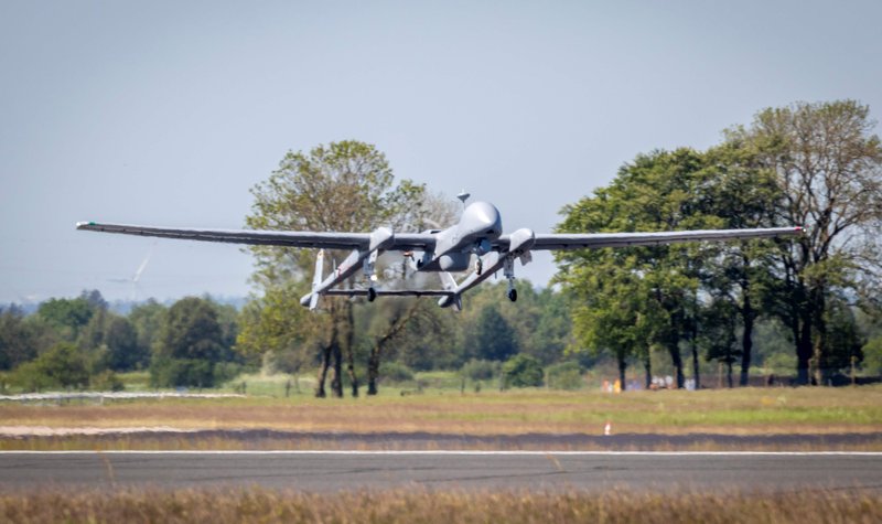 Heron TP flies over Germany for the first time