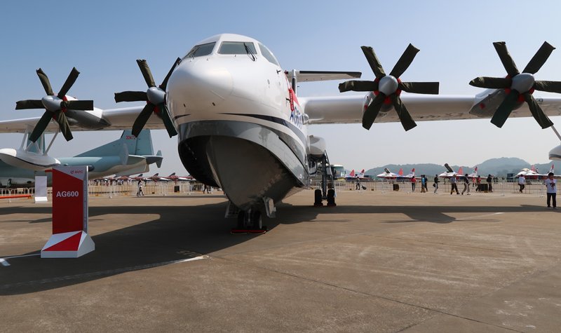 China's water dragon takes to the air
