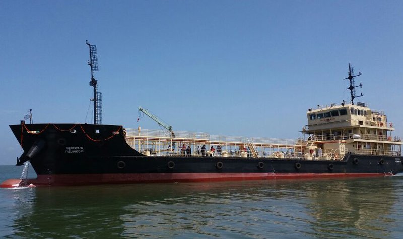 GSL delivers fuel barge to Indian Navy