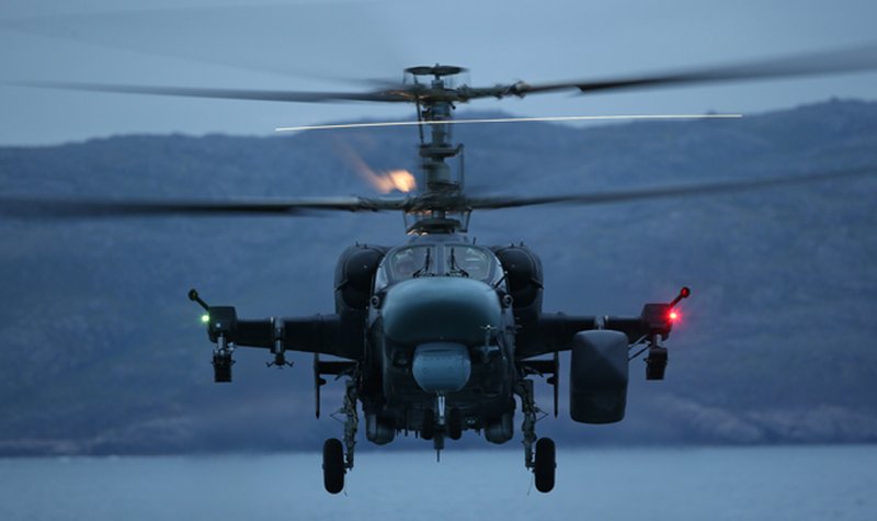 Ka-52K set for electromagnetic testing