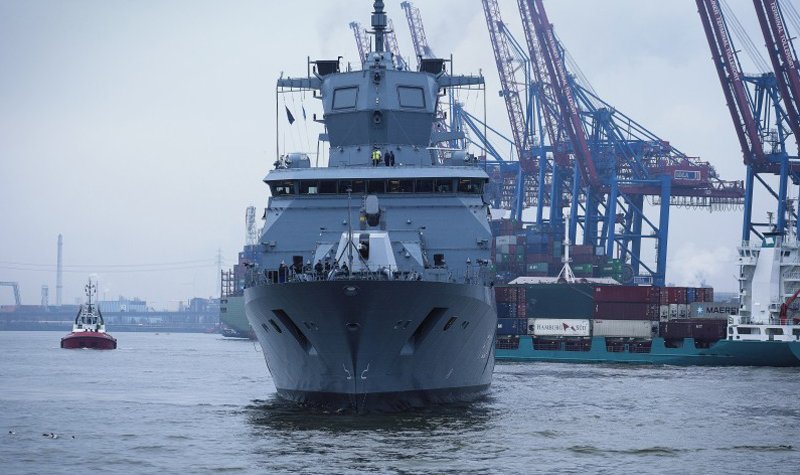 German Navy frigate begins in-port trials