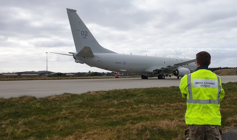 Second RAF P-8A Poseidon lands at Kinloss Barracks