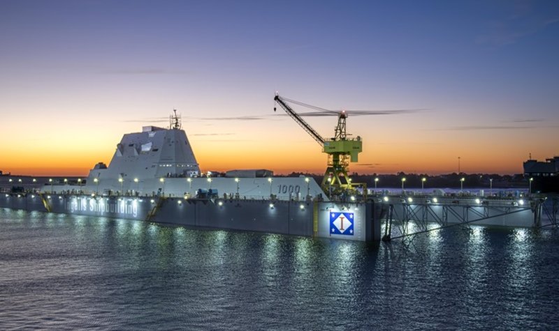 USS Zumwalt undocked after supersonic weapons upgrade