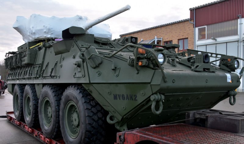 First upgunned Stryker arrives in Europe