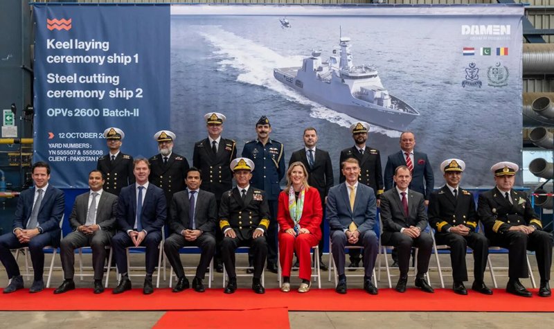 Pakistan marks construction milestones on Yarmook Batch 2 corvettes