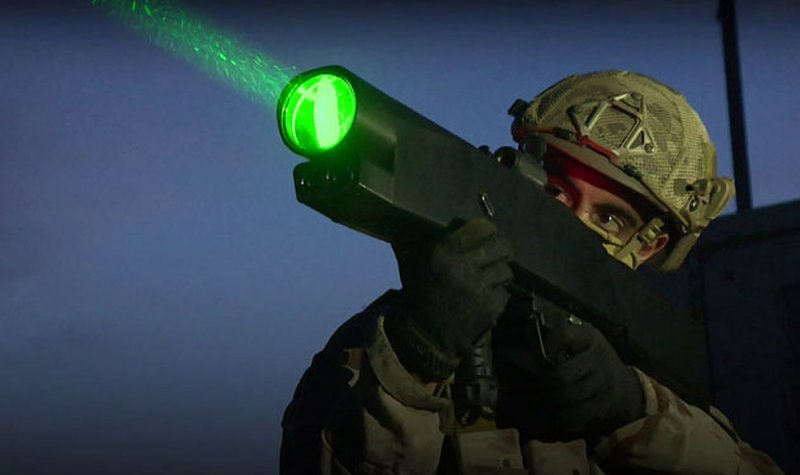 Laser gun aims for non-lethality
